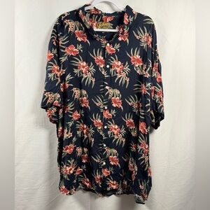 Johnny Bigg Men's Short Sleeve Floral Button Up Shirt 6XL